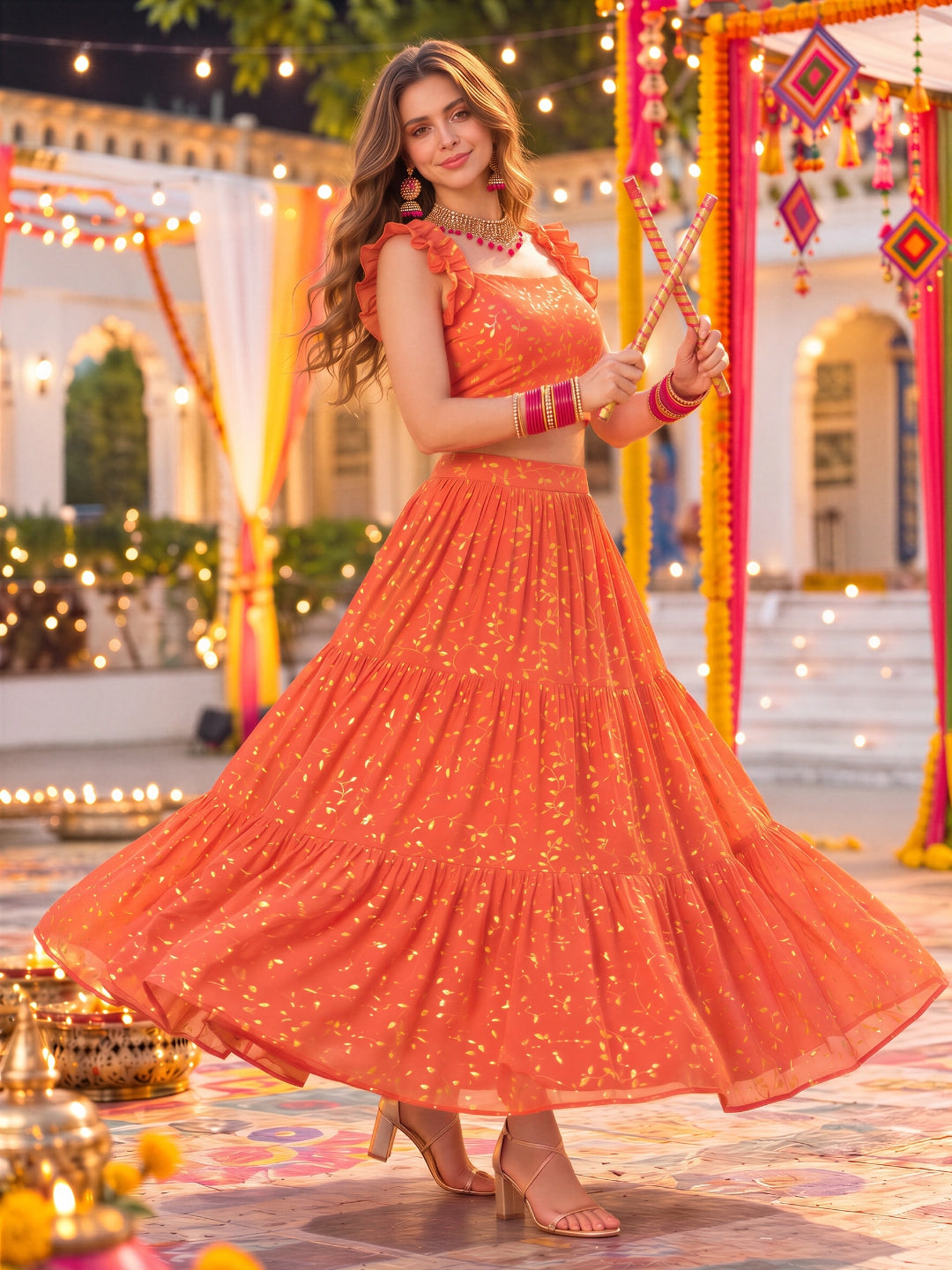 Chiffon Festive wear Cord-Set