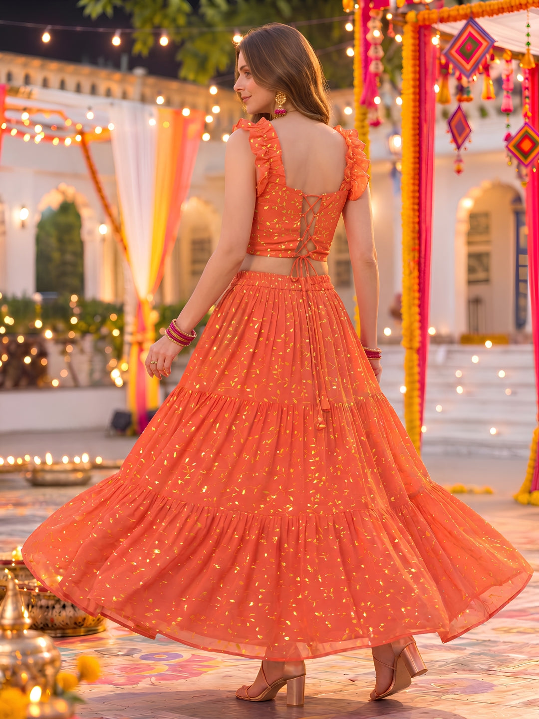 Chiffon Festive wear Cord-Set