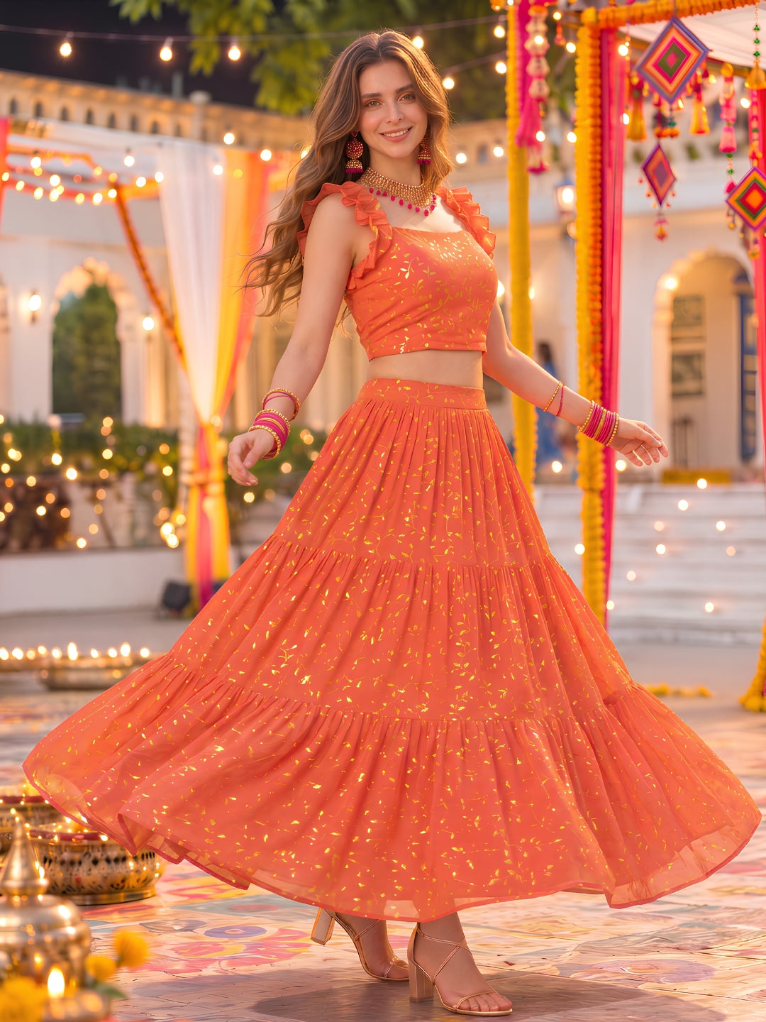 Chiffon Festive wear Cord-Set