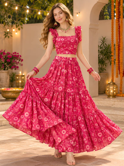 Chiffon Festive wear Cord-Set