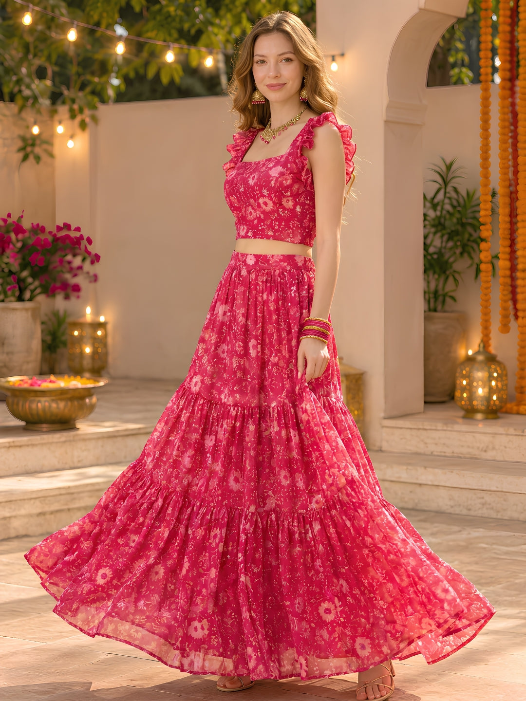 Chiffon Festive wear Cord-Set