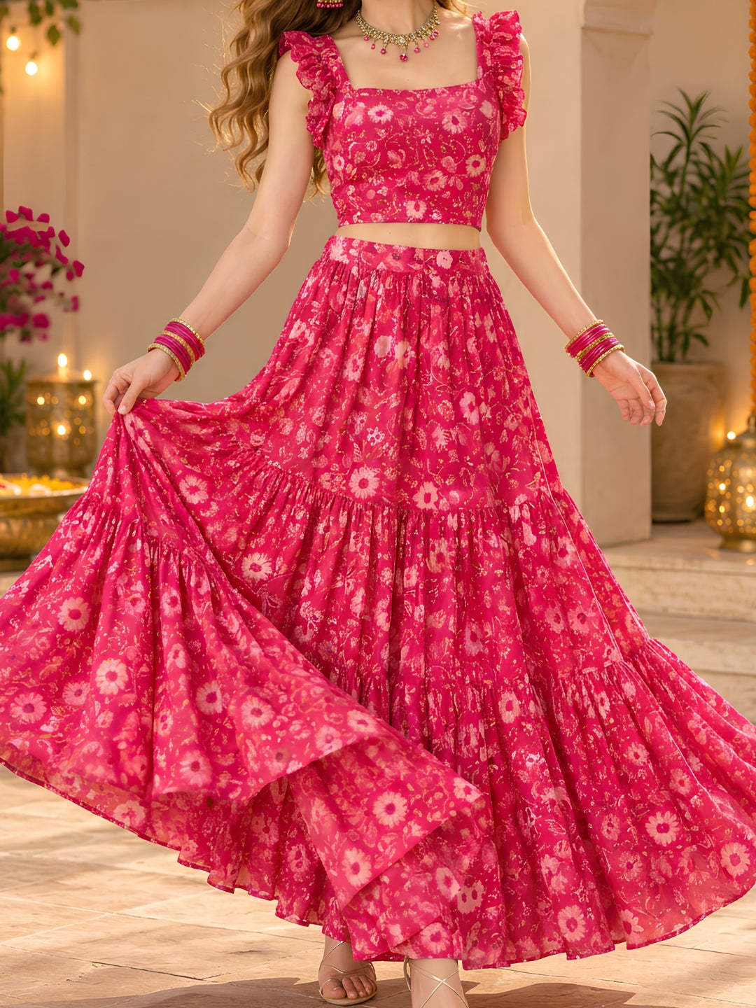 Chiffon Festive wear Cord-Set