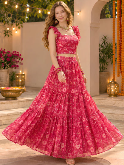 Chiffon Festive wear Cord-Set