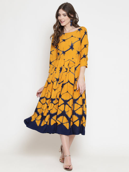 Tye & Dye box pleate dress