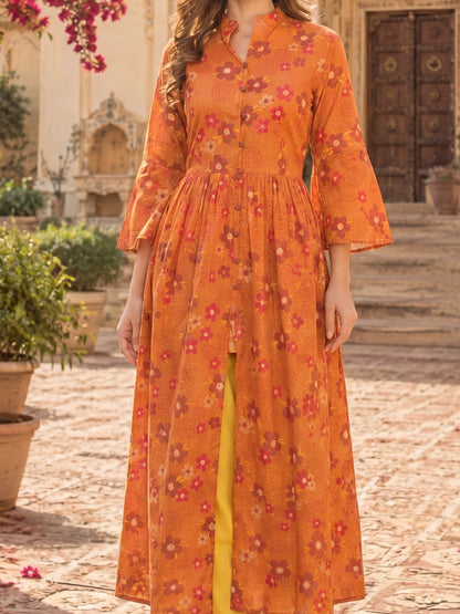 Cotton fit and flared Kurta