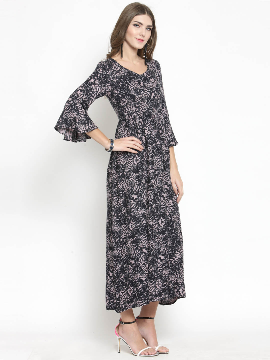 Women Black Printed Dress
