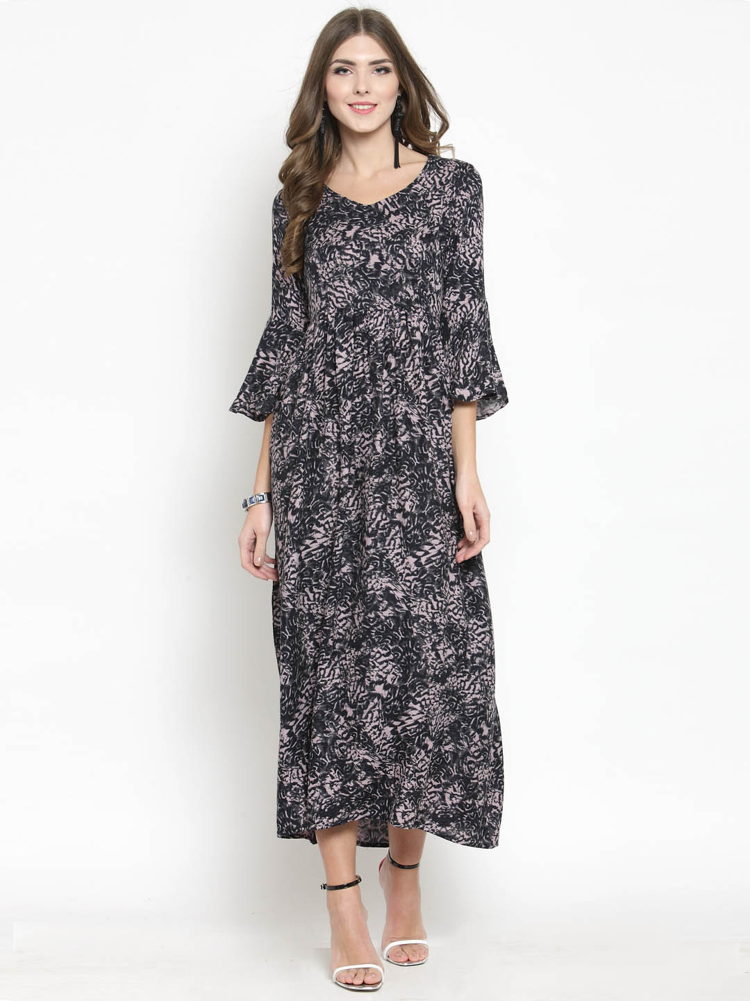 Women Black Printed Dress
