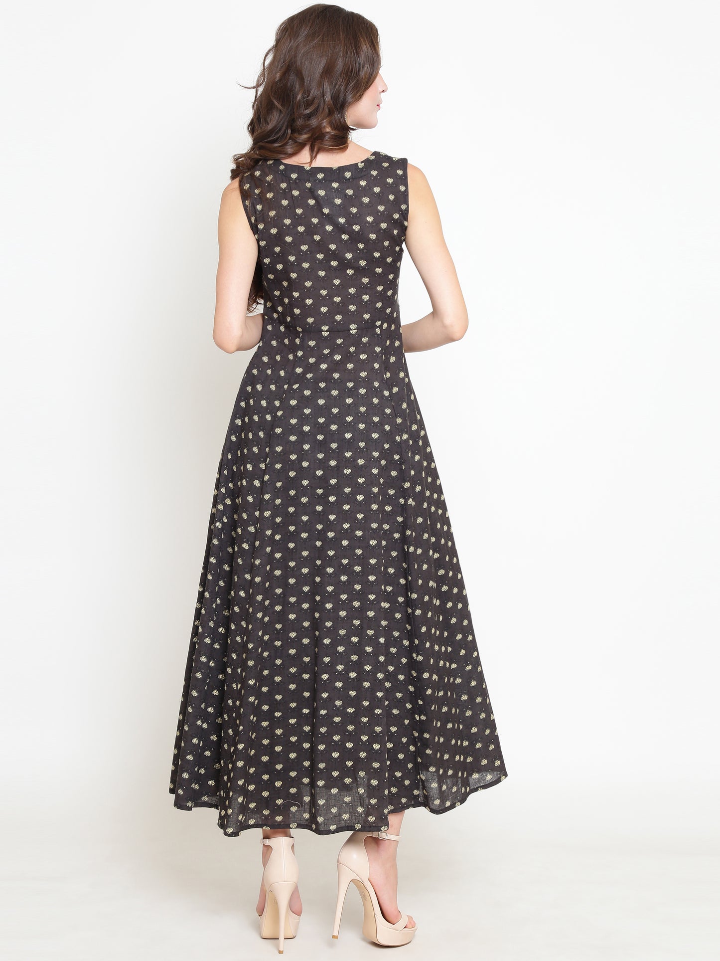 Grey Printed Kurta With Palazzo