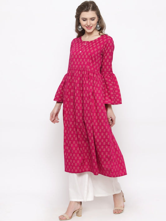 Bell sleeve Kurta with palazzo
