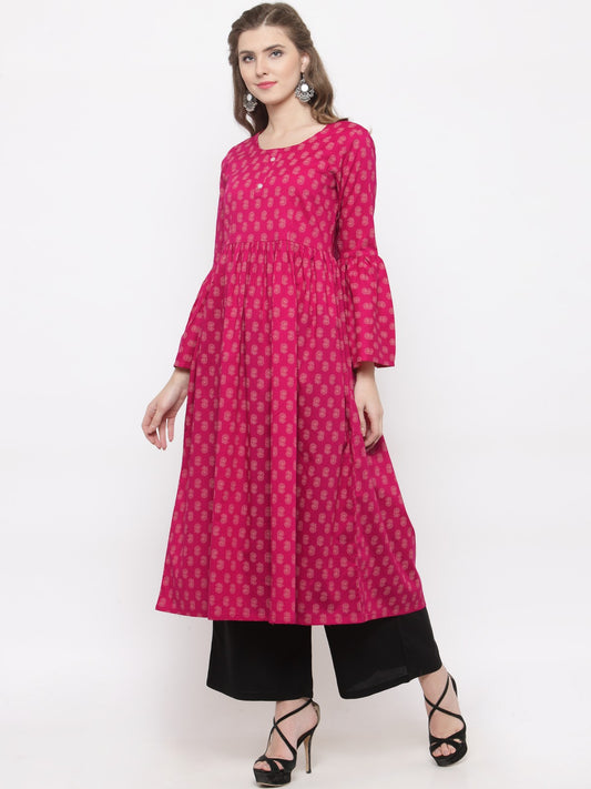 Bell sleeve Kurta with palazzo