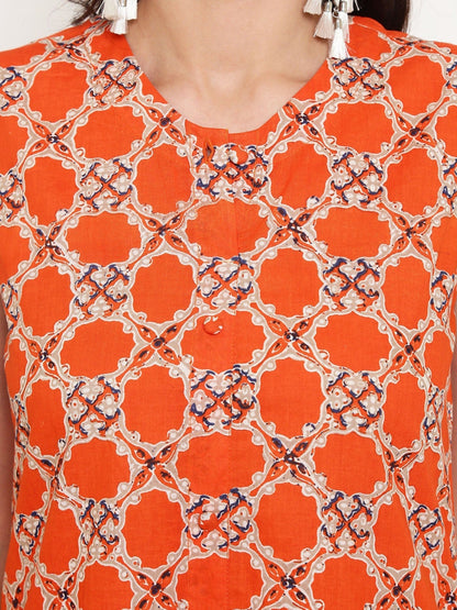 Pure Cotton Ethnic Print Kurta