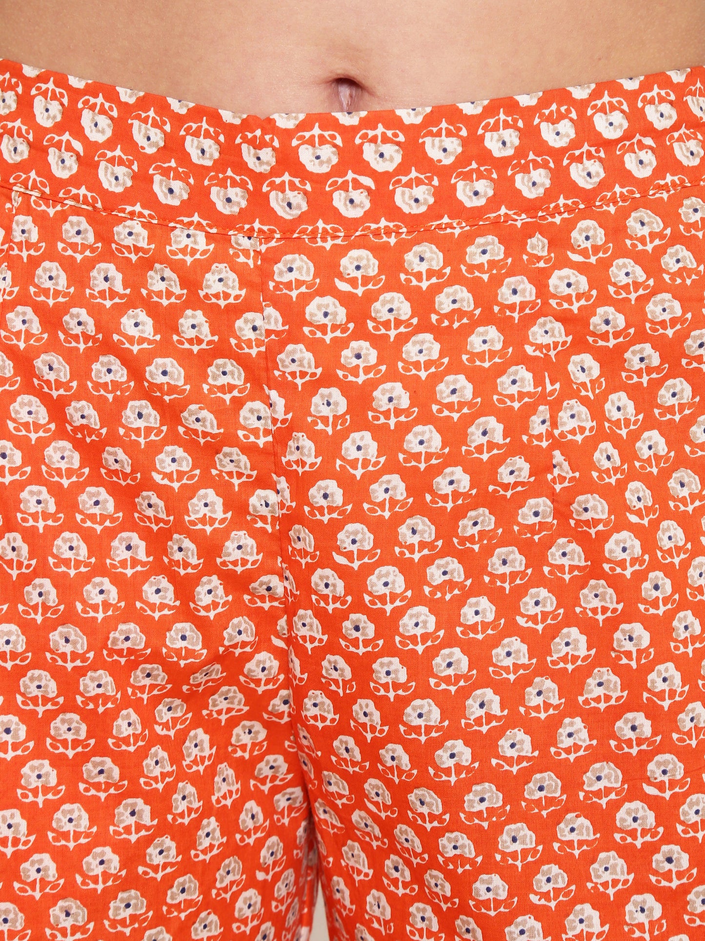 Printed A-line Kurta With narrow leg palazzo