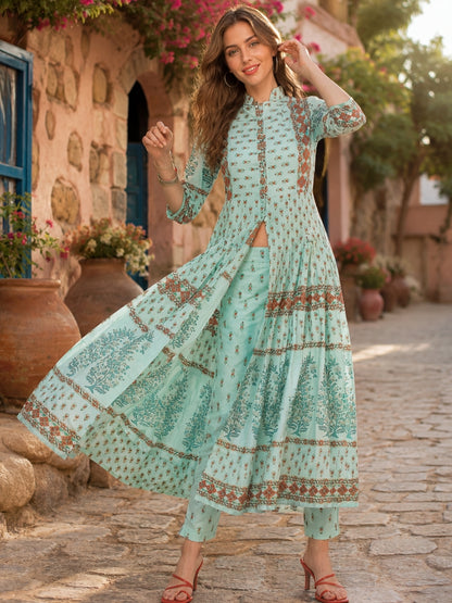 Cotton fit and flared Kurta