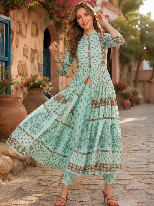 Cotton fit and flared Kurta