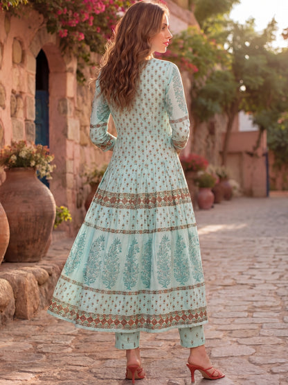 Cotton fit and flared Kurta