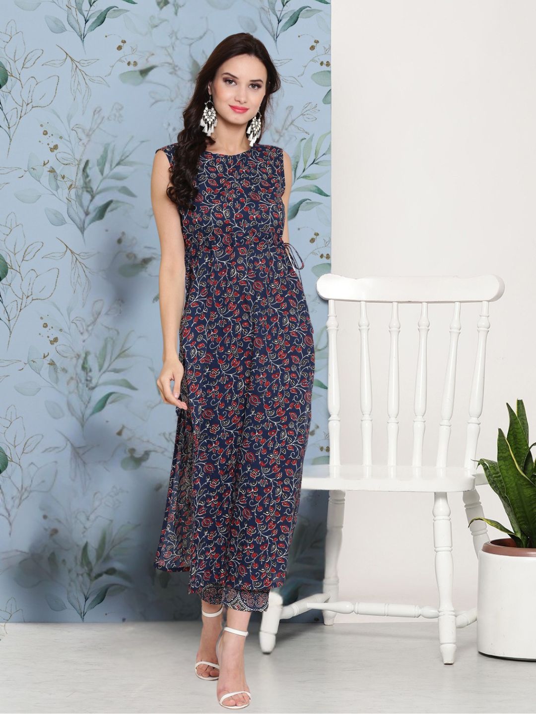 Printed Straight kurta with palazzo