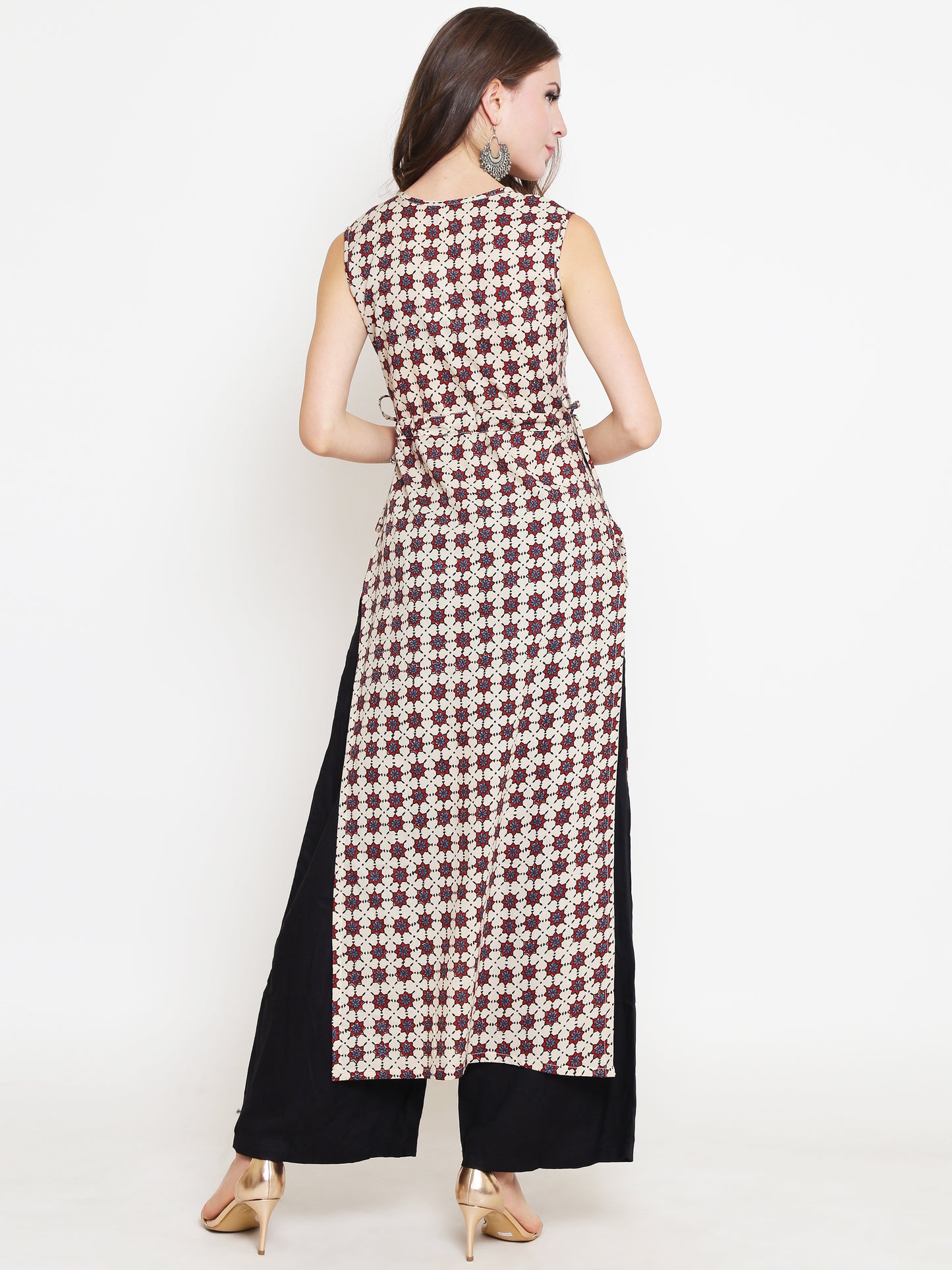 Offwhite Printed Kurta With Palazzo