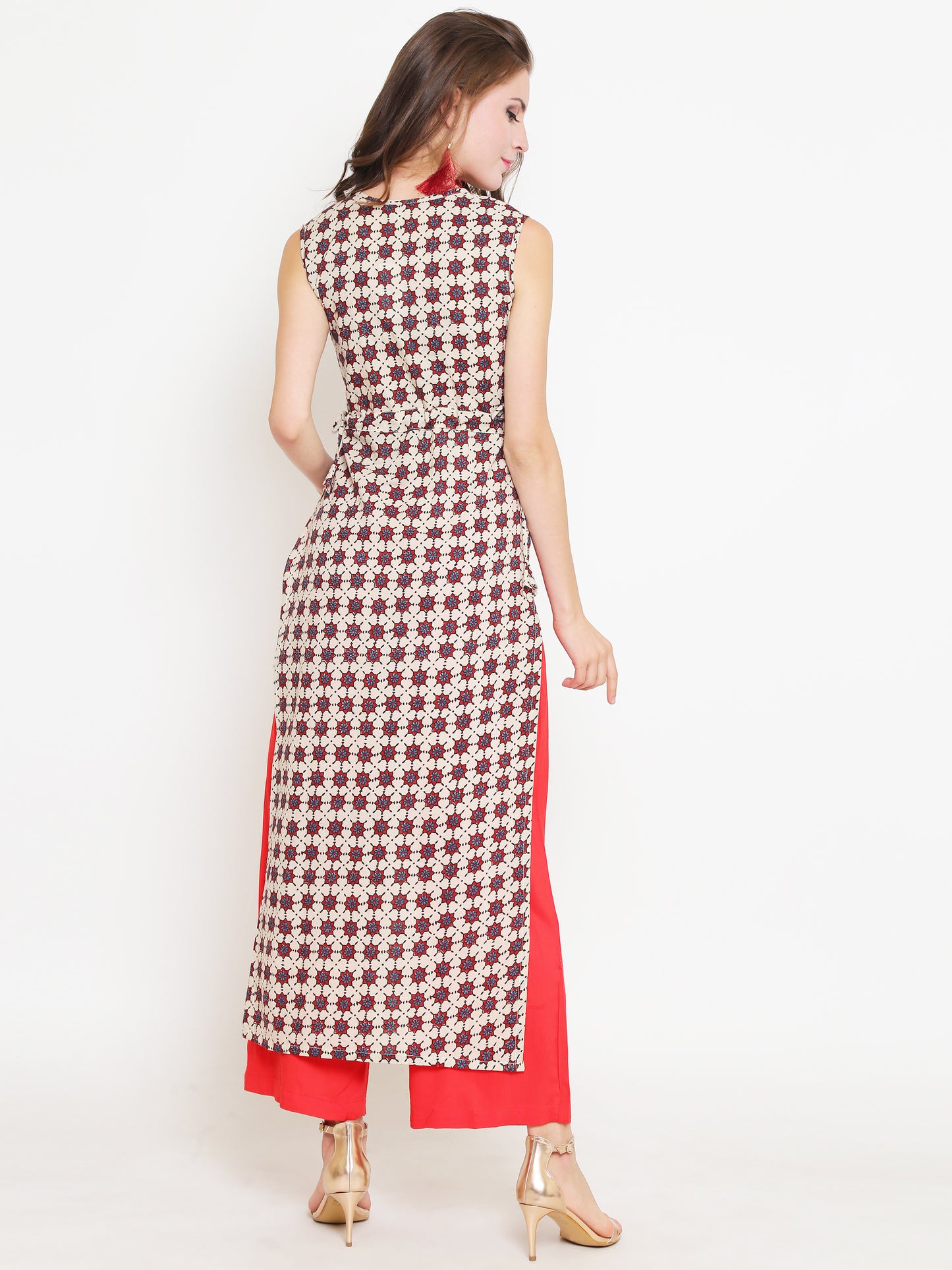 Offwhite Printed Kurta With Palazzo