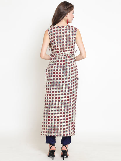 Offwhite Printed Kurta With Palazzo