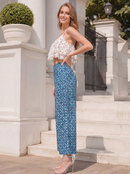 Cotton Wide Leg Ehtnic Trouser