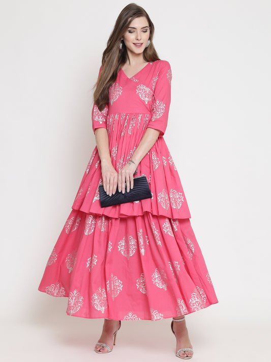 Layered Kurta with overlap front neck