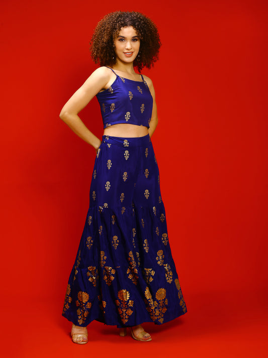 Blue Ethnic Print Cord