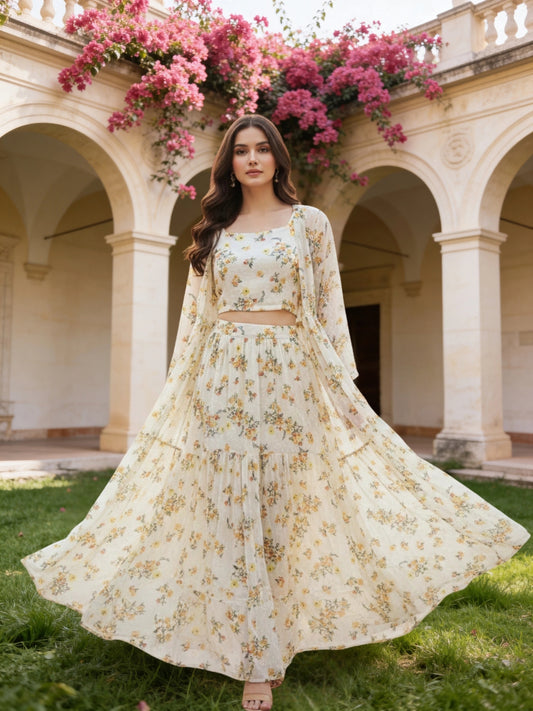 Chiffon 3 Piece Co-Ord Set