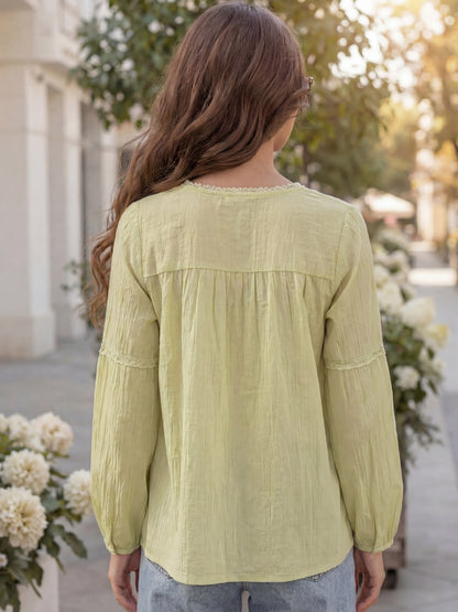 Korean Premium Cotton Lace Top
