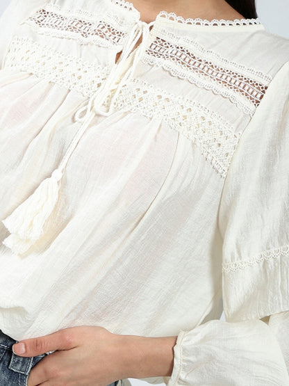 Korean Premium Cotton Lace Top