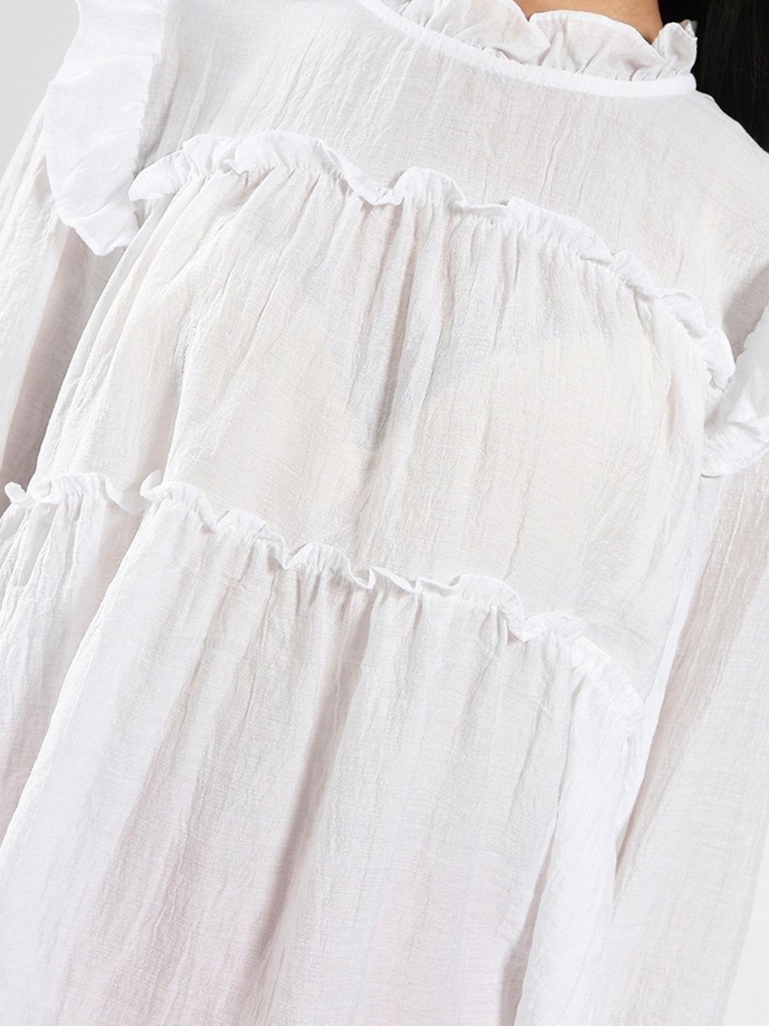 Korean Cotton Ruffle Top