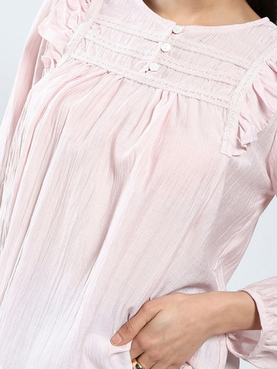 Korean Cotton Ruffle Top