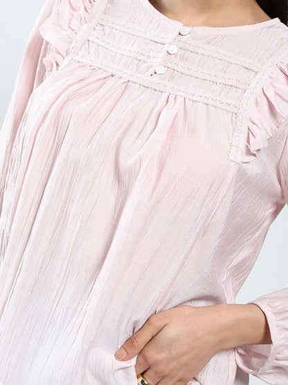 Korean Cotton Ruffle Top
