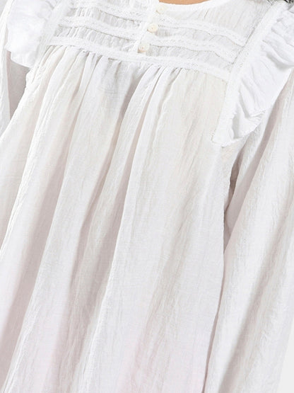 Korean Cotton Ruffle Top