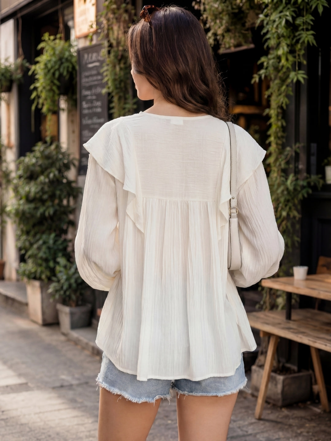 Premium cotton Ruffle top
