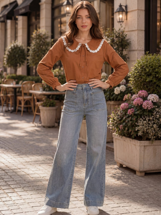 Premium cotton Ruffle top