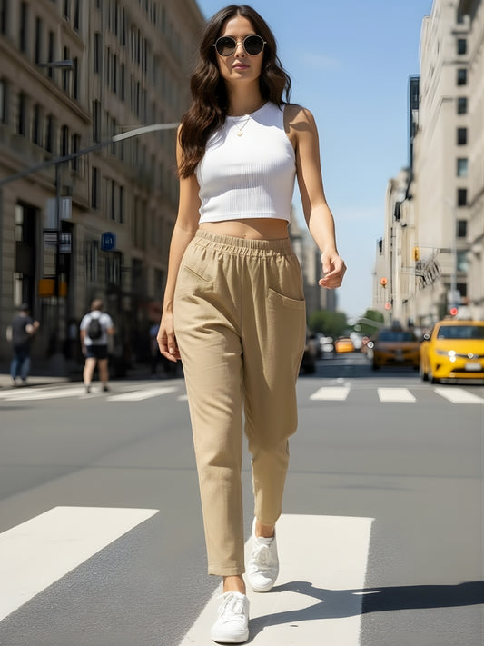 Cotton Nylon Stylish Trouser