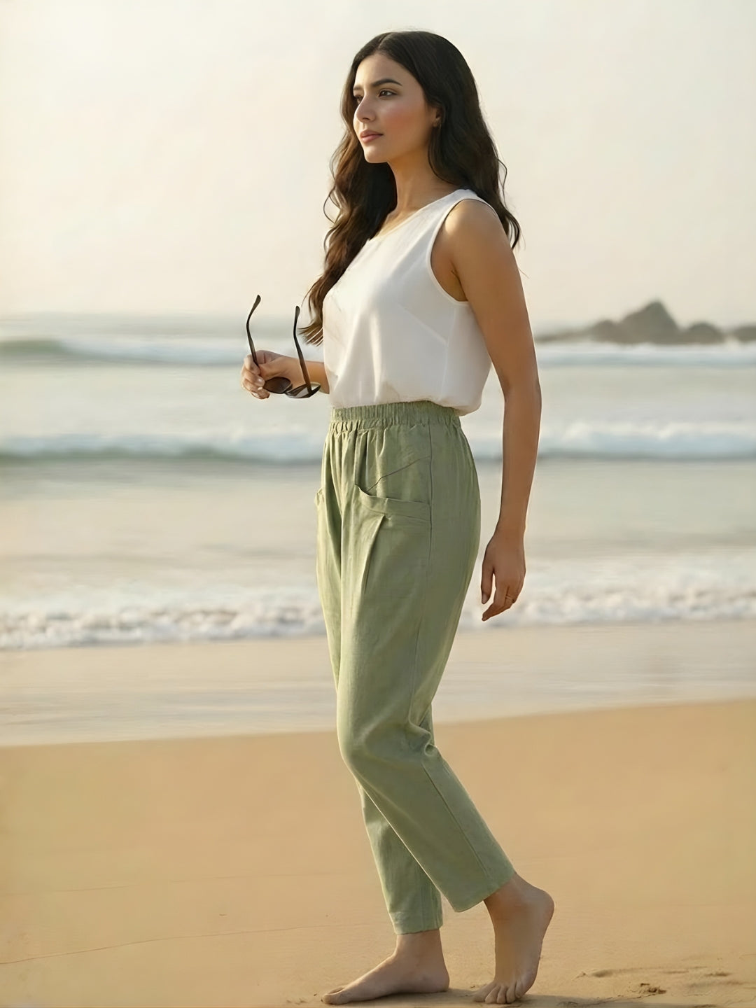 Cotton Nylon Stylish Trouser