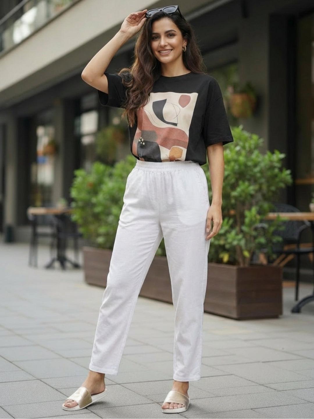 Cotton Nylon Stylish Trouser
