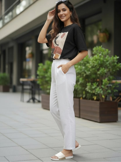 Cotton Nylon Stylish Trouser