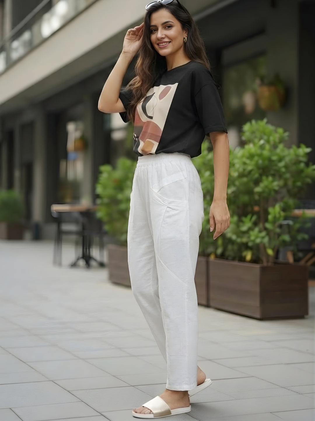 Cotton Nylon Stylish Trouser