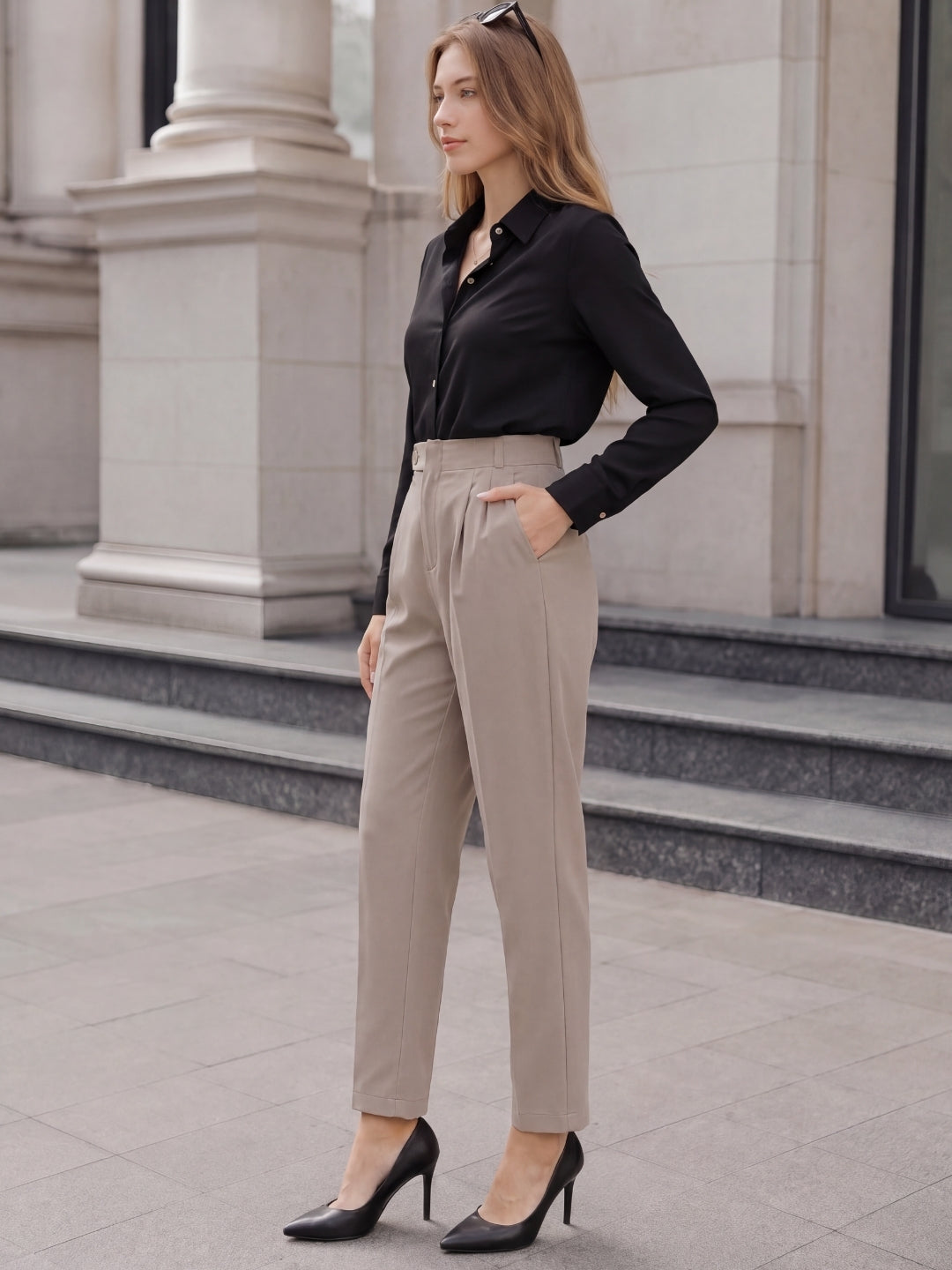 Korean High-Rise Trouser