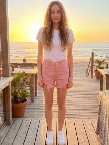 Korean Rhinestone Denim Shorts