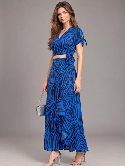 Sera Women Crepe Wrap Cord-Set